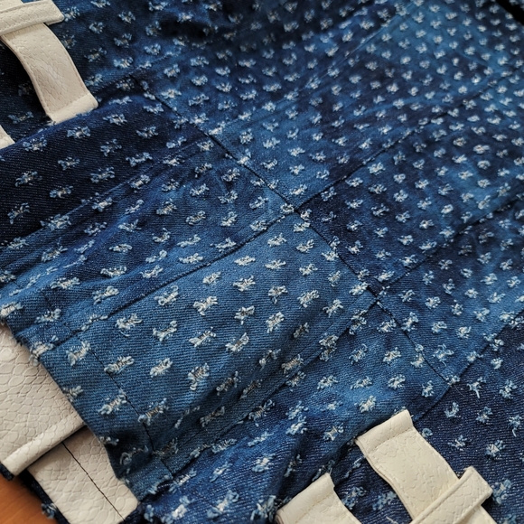 TOV Holy G Retro Denim Faux Snakeskin Leather Jacket - Picture 9 of 11